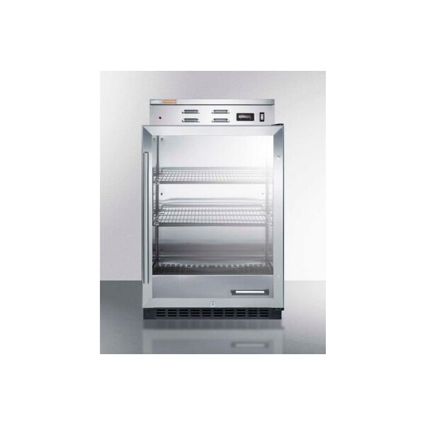 Summit Appliance Div. Accucold Single Chamber Warming Cabinet With Glass Door, Stainless Steel, 5.0 Cu. Ft. Capacity PHC61G - main